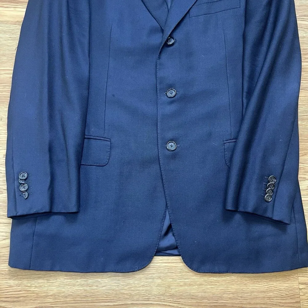 Ermenegildo Zegna High Performance Blazer Mens 40R Wool Jacket Navy Blue